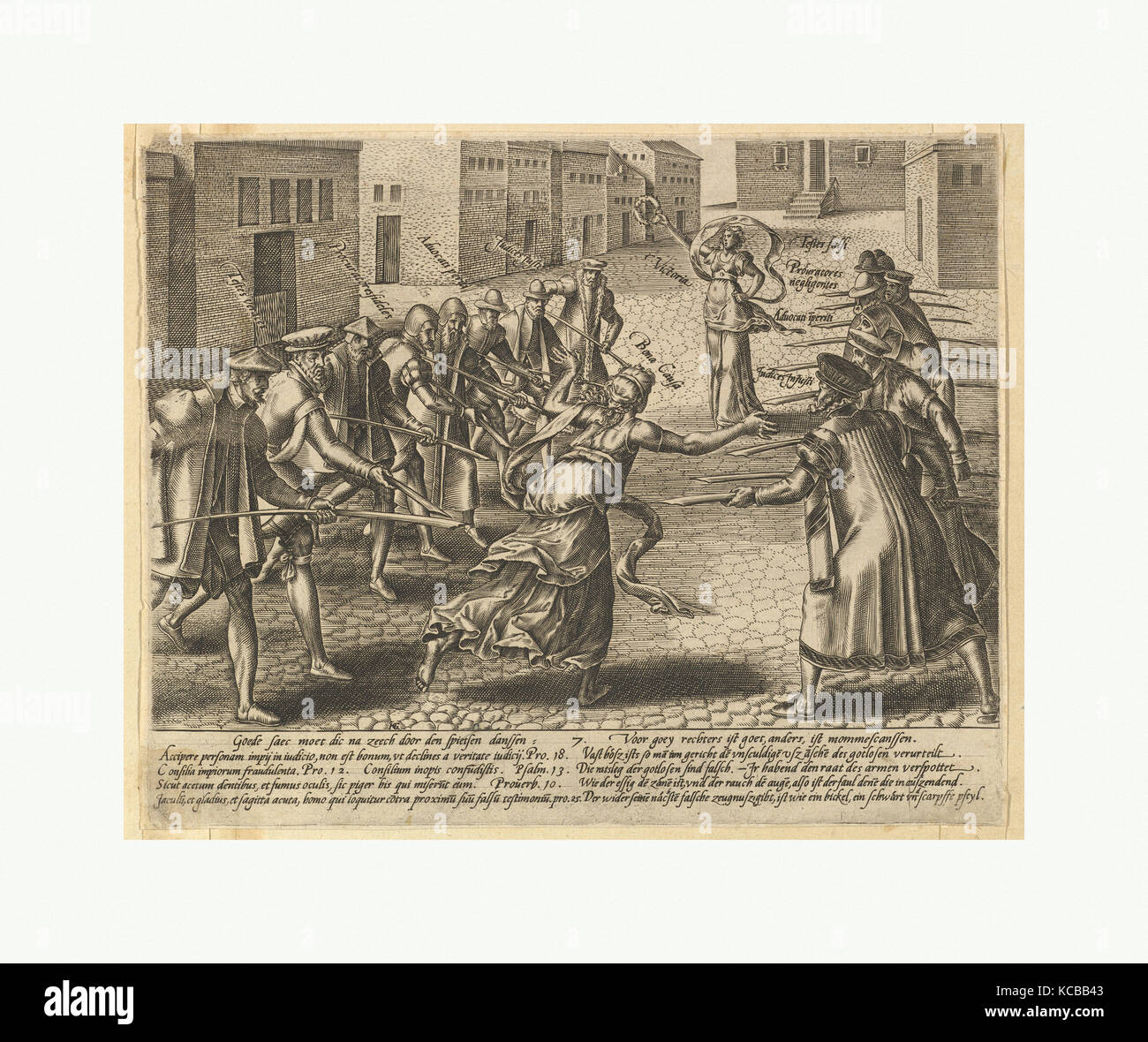 Gli abusi della legge, la piastra 7, Hendrick Goltzius, n.d Foto Stock
