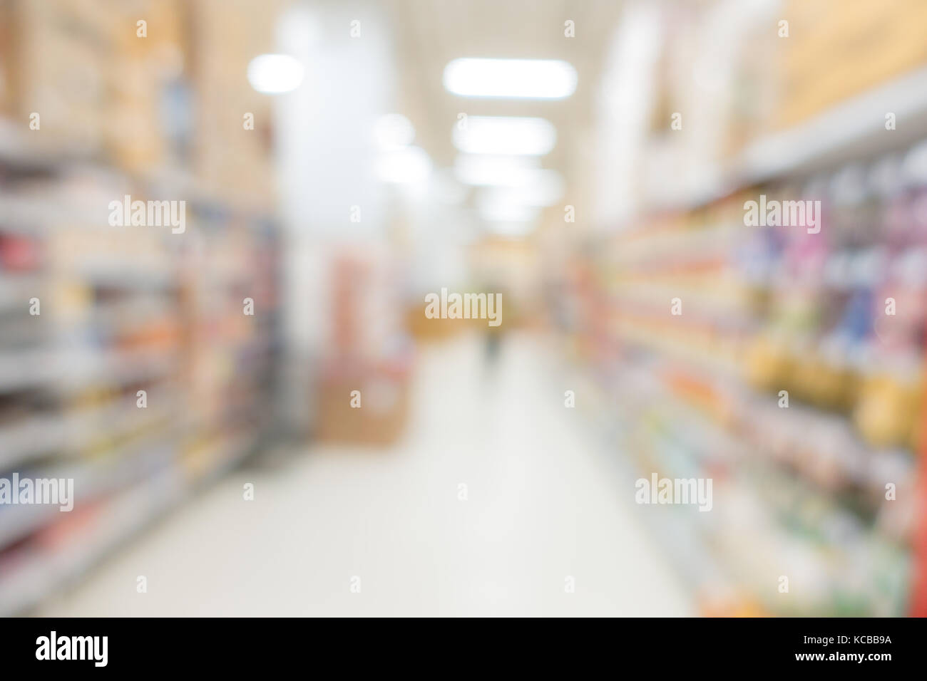 Abstrast sfondo sfocato : supermercato IPERCOOP Foto Stock