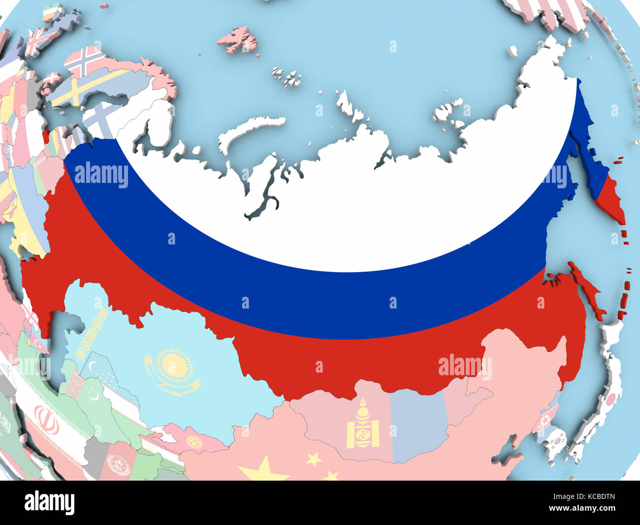 Il Cile con embedded bandiera. 3d'illustrazione. Foto Stock