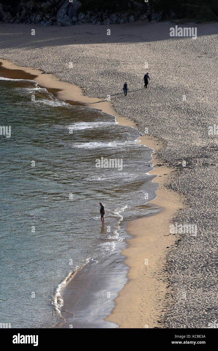 Barafundle Bay in Pembrokeshire, West Wales, Regno Unito Foto Stock