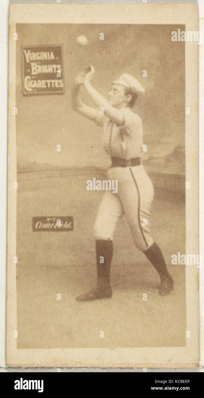 Centro campo, dalla ragazza di giocatori di baseball di serie (N48, Tipo 2) per Virginia luminose sigarette, 1886 Foto Stock