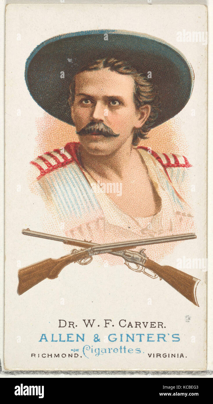 Il dottor William Frank Carver, fucile sparatutto, dal mondo in Champions, Serie 1 (N28) per Allen & Ginter sigarette, 1887 Foto Stock