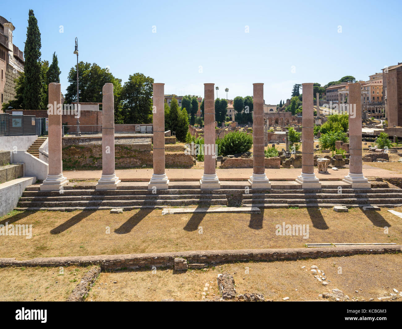 Il Tempio della Pace, Forum di Vespasiano, Roma, Italia Foto Stock