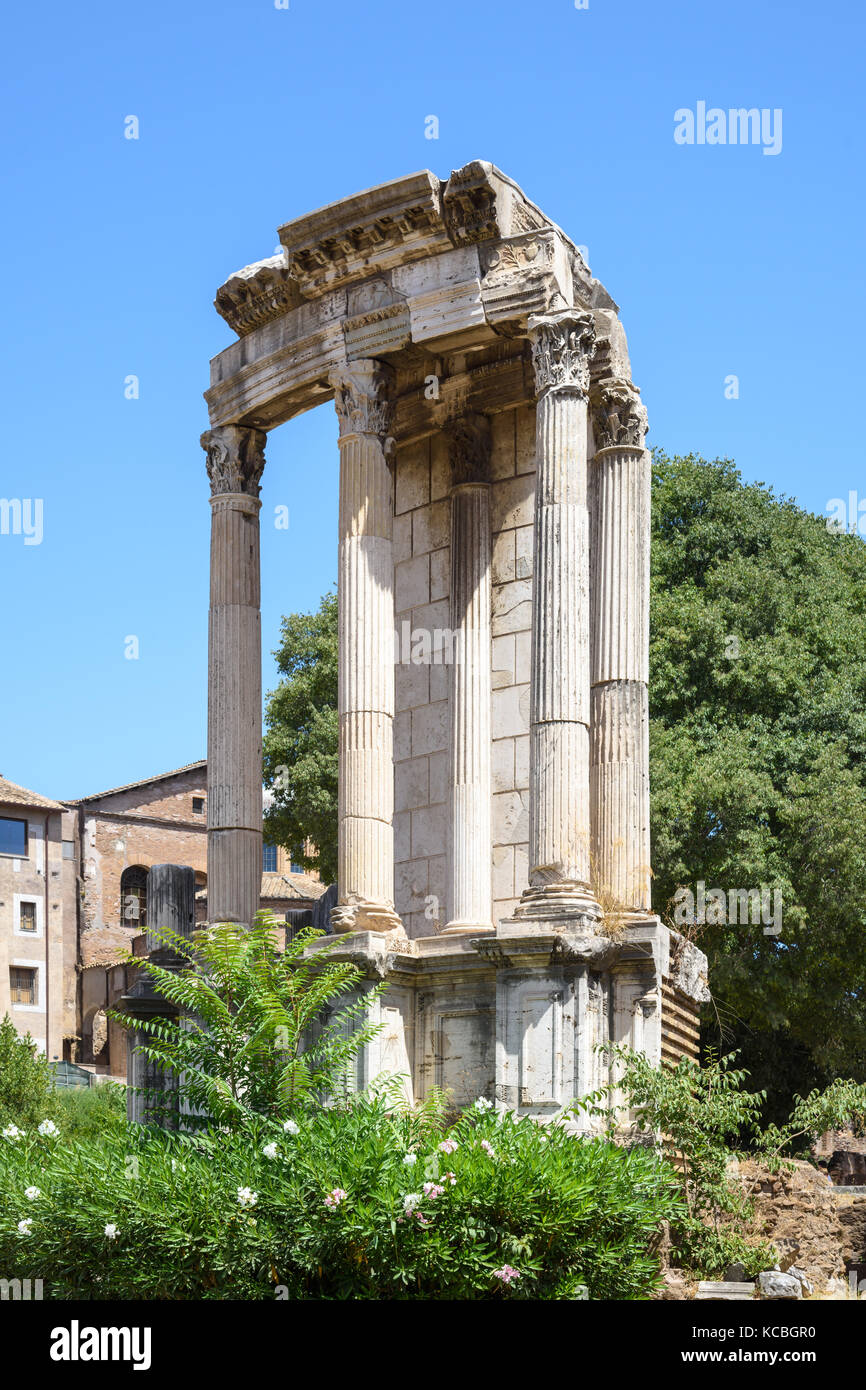 Tempio di Vesta, Roma, Italia Foto Stock