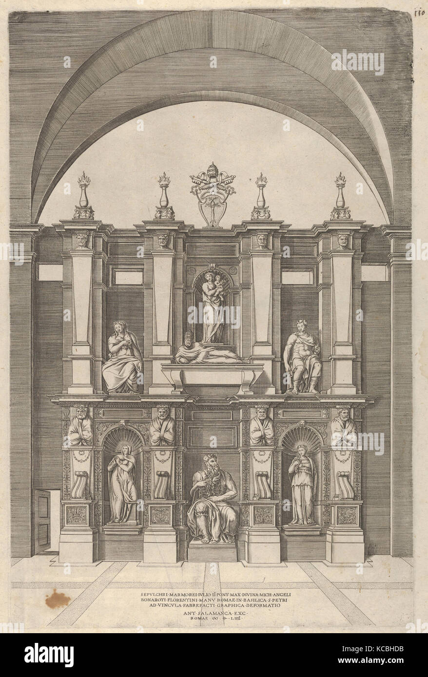 Speculum Romanae Magnificentiae": sepolcro di Giulio II, anonimo, 1554 Foto Stock
