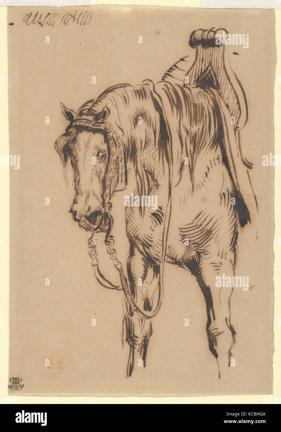 Göetz van Berlichingen's cavallo, Eugène Delacroix, ca. 1820 Foto Stock