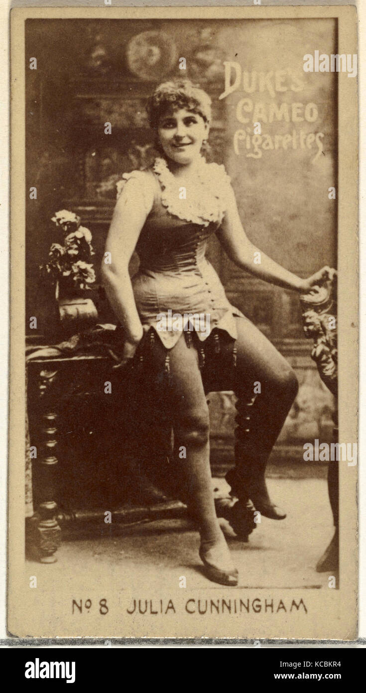 Disegni e Stampe, fotografia, numero di carta 8, Julia Cunningham, da attori e attrici serie rilasciato dal duca figli & Co Foto Stock