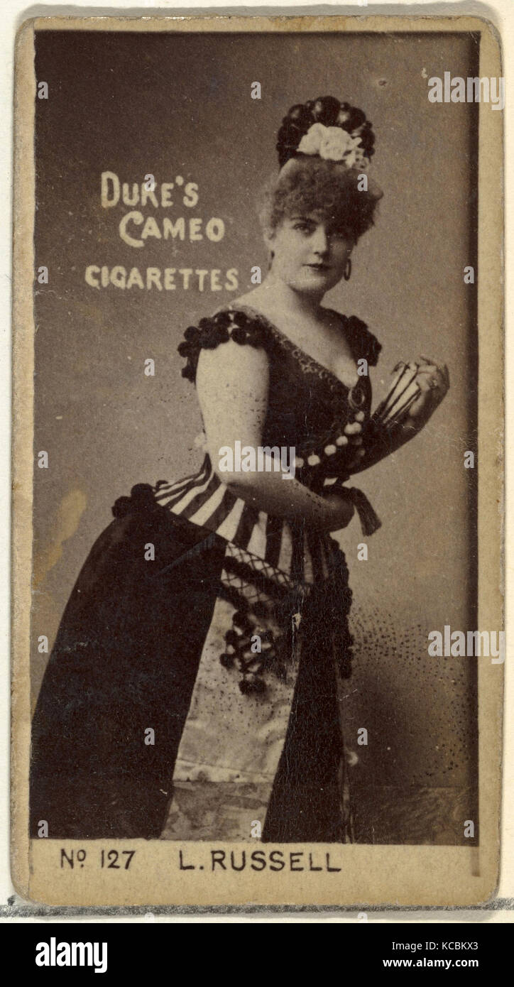 Disegni e Stampe, fotografia, numero carta 127, Lillian Russell, da attori e attrici serie rilasciato dal duca figli & Co Foto Stock