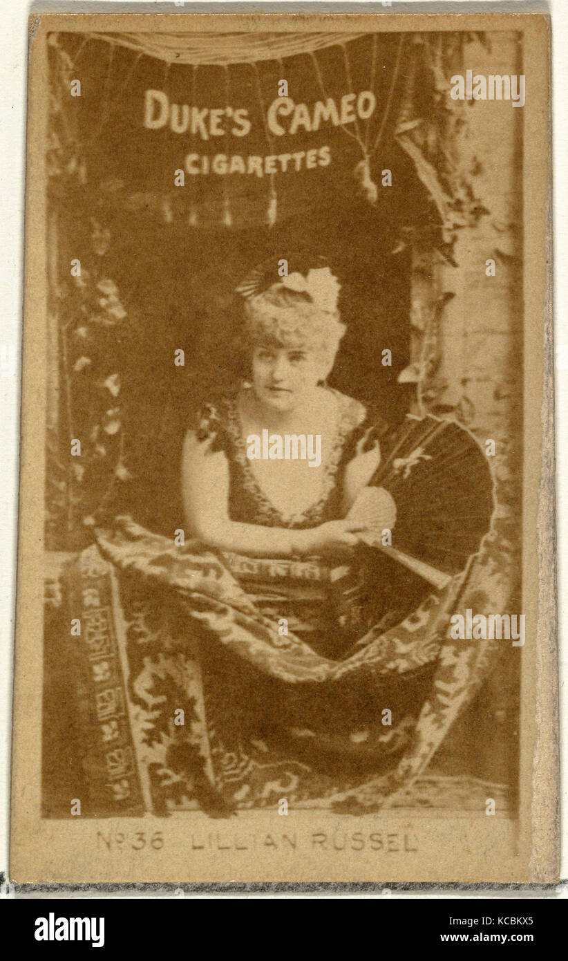 Disegni e Stampe, fotografia, numero di carta di credito 36, Lillian Russell, da attori e attrici serie rilasciato dal duca figli & Co Foto Stock