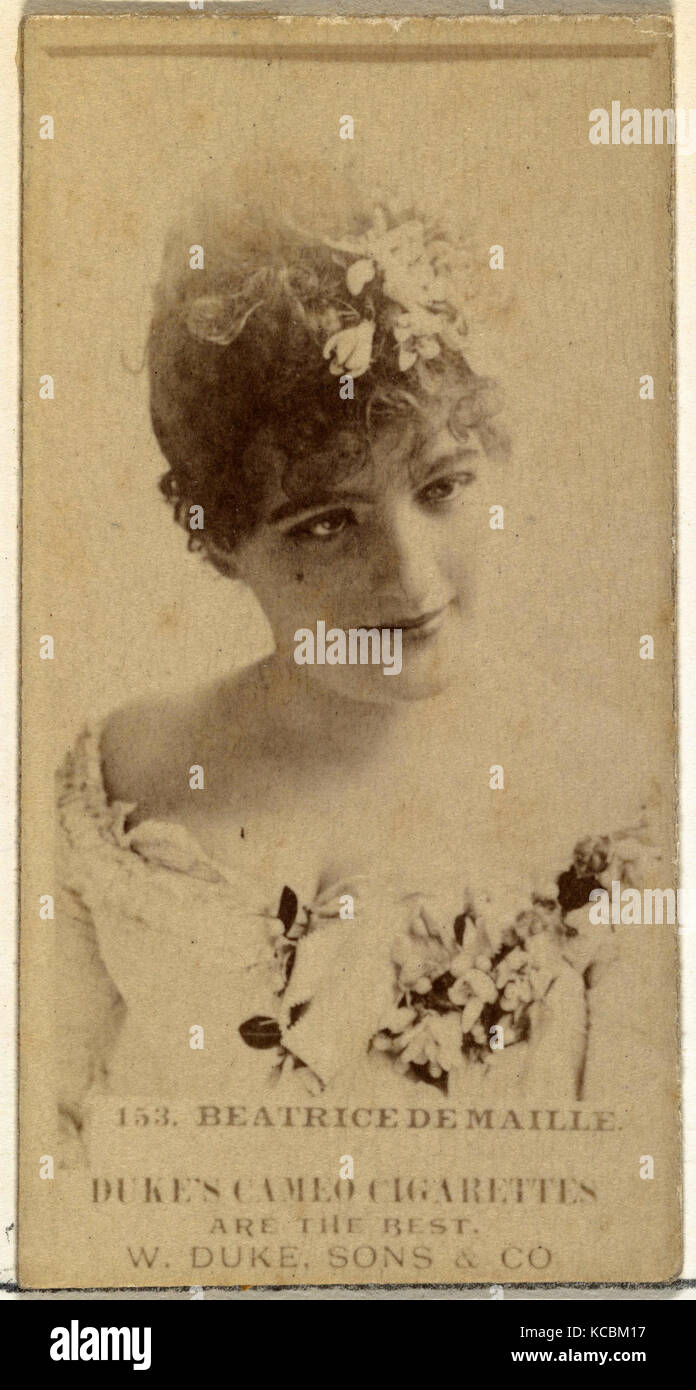 Disegni e Stampe, fotografia, numero carta 153, Beatrice De Maille, da attori e attrici serie rilasciato dal duca figli Foto Stock