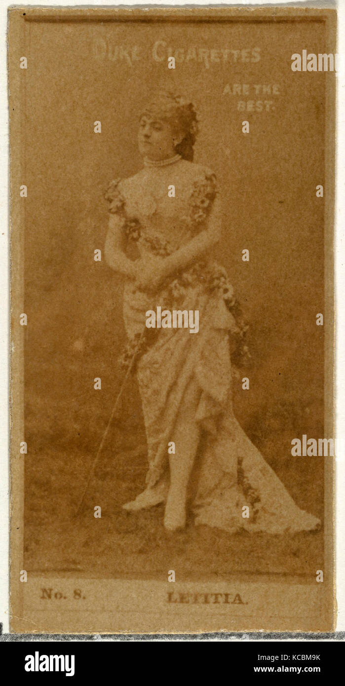 Disegni e Stampe, fotografia, numero di carta 8, Letitia, da attori e attrici serie rilasciato dal duca figli & Co Foto Stock