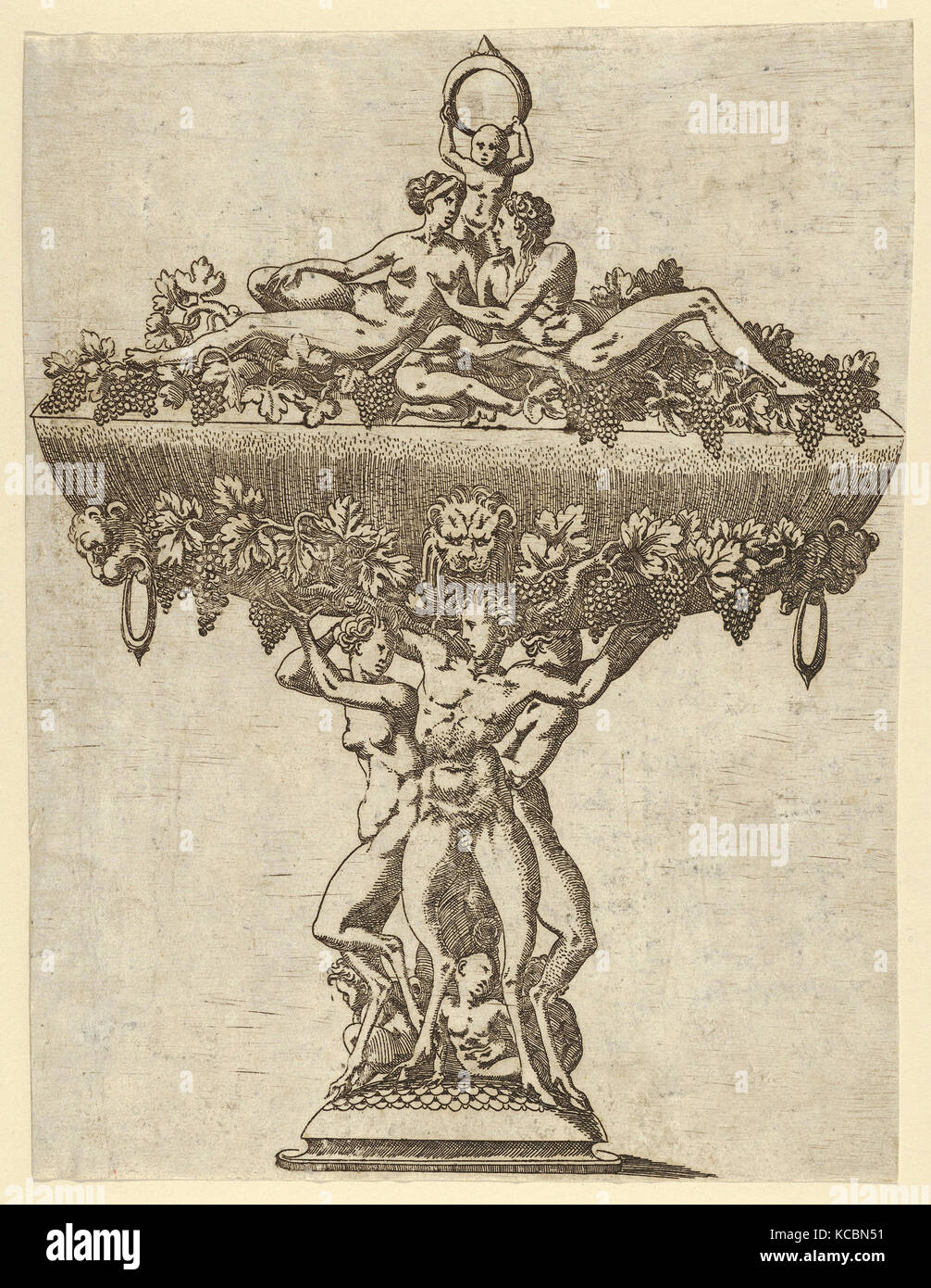 Disegni e Stampe, Stampa, vaso, artista Antonio Fantuzzi, italiano, attivo in Francia, 1537-45, Fantuzzi, Antonio, 1537, 1545, 1543 Foto Stock