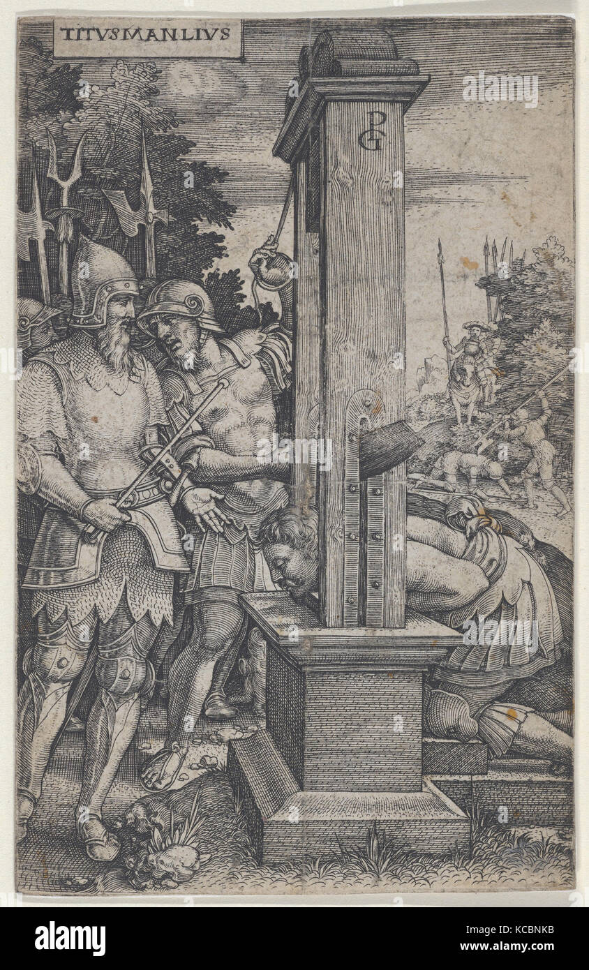 Tito Manlius, da eroi romani, Georg Pencz, 1535 Foto Stock