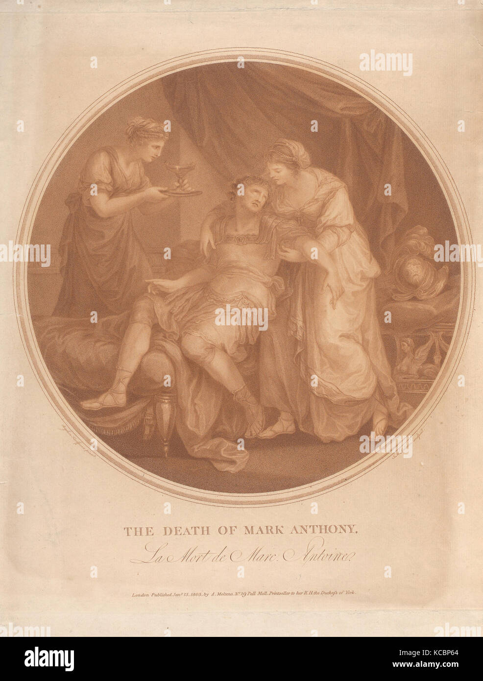 La morte di Marco Antonio - Le Mort de Marc Antoine (Shakespeare, Antonio e Cleopatra, atto 4, Scena 15 Foto Stock