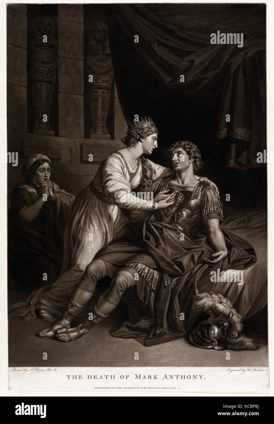 Disegni e stampe, stampa, la morte di Marco Antonio (Shakespeare, Antonio e Cleopatra, atto 4, Scena 15 Foto Stock