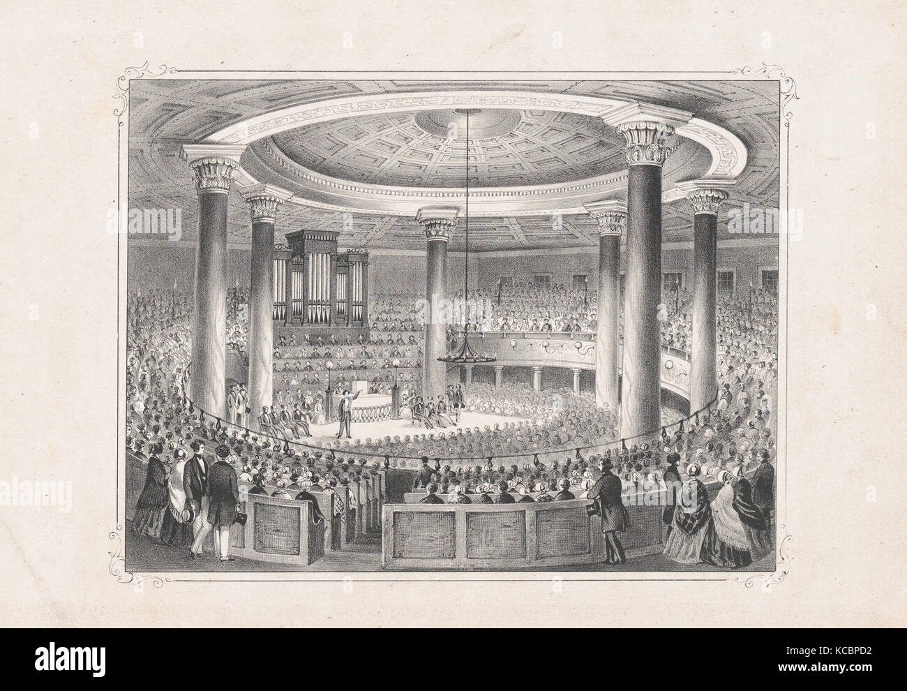 Il Tabernacolo di Broadway a New York, nell Anniversario settimana, ca. 1856 Foto Stock