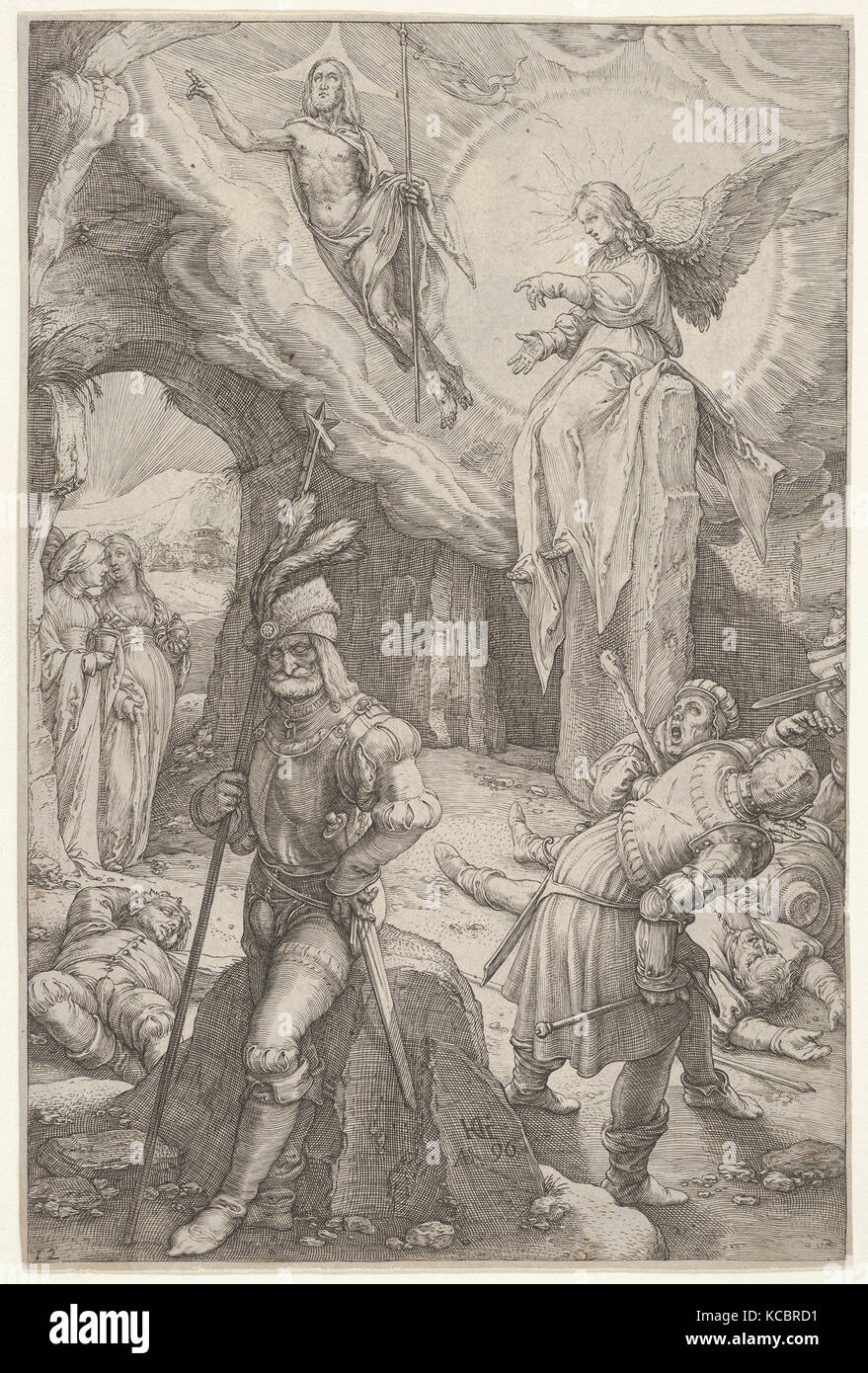 La Risurrezione dalla passione di Cristo, Hendrick Goltzius, 1596 Foto Stock