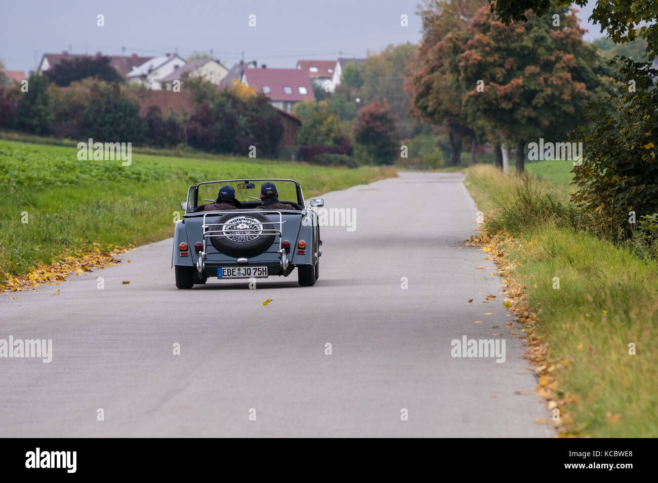 Augsburg, Germania - 1 ottobre 2017: morgan oldtimer auto presso il classico fuggerstadt 2017 oldtimer rallye il 1 ottobre 2017 ad Augsburg, Germania. Foto Stock