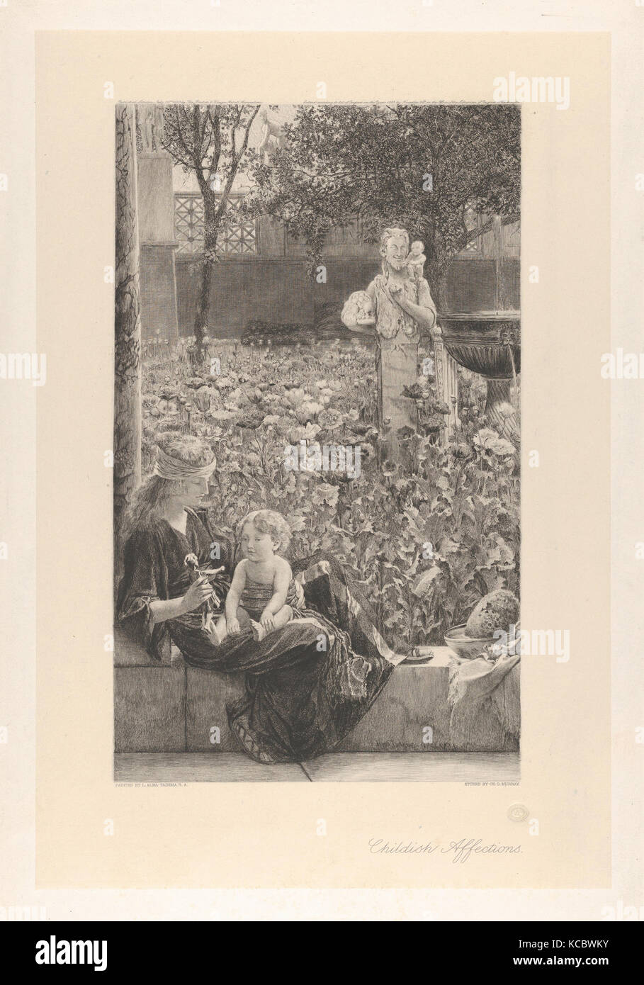 Affezioni infantile, dopo Sir Lawrence Alma-Tadema, 1883 Foto Stock