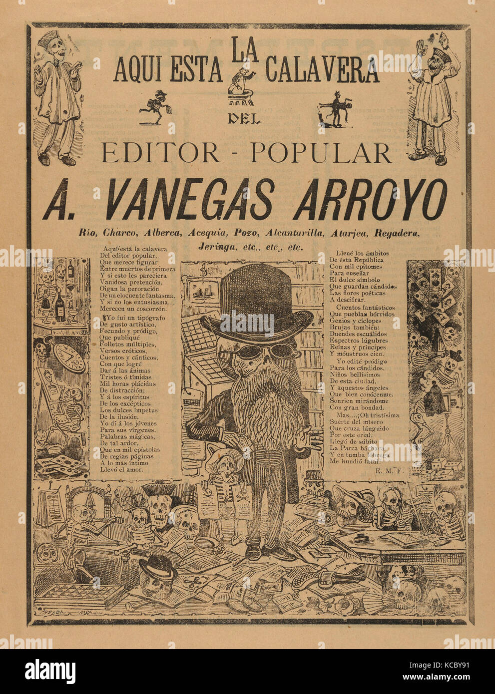 Lo scheletro del popolo della editor (Antonio Vanegas Arroyo), José Guadalupe Posada (messicano, 1851-1913), 1907 Foto Stock