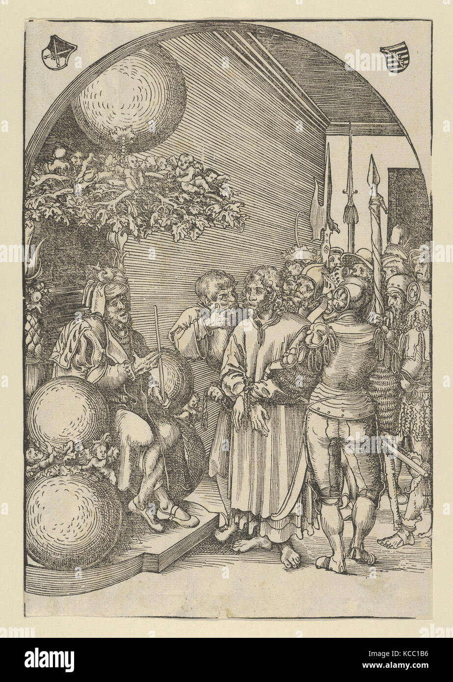 Cristo prima di Erode, dalla passione, Lucas Cranach il Vecchio Foto Stock