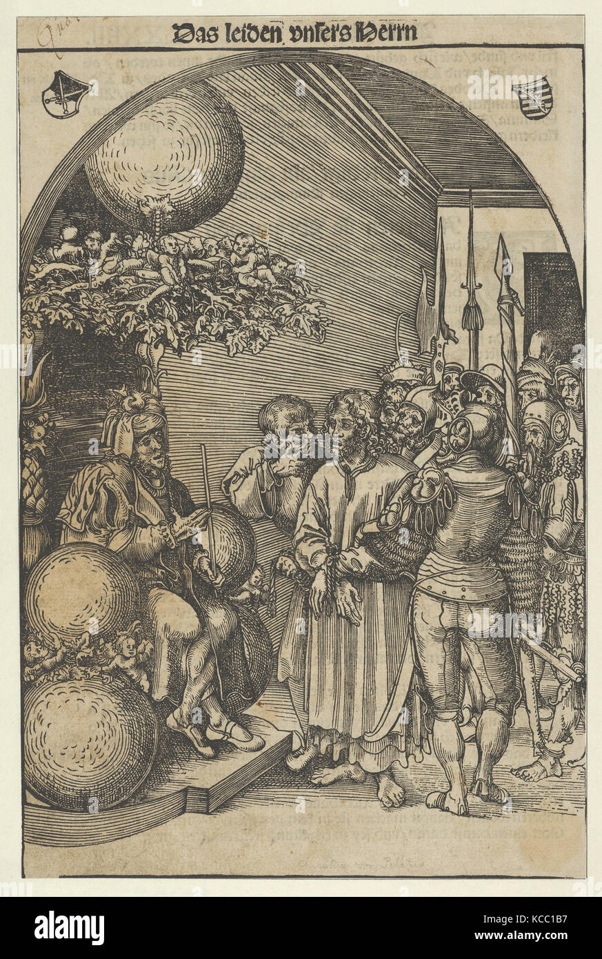 Cristo prima di Erode, dalla passione, Lucas Cranach il Vecchio Foto Stock