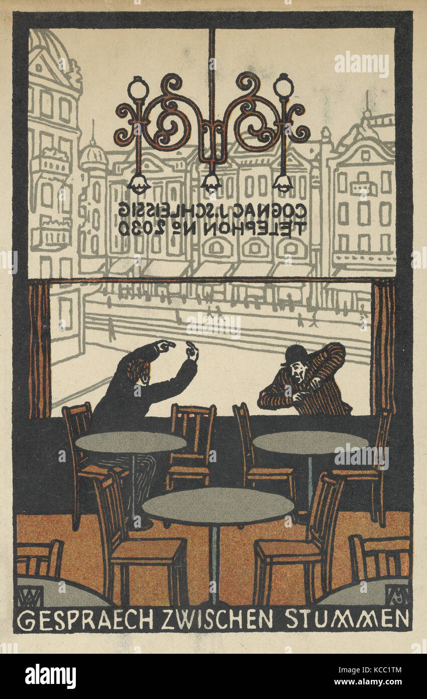 Conversazione tra silenzia (Gespraech zwischen Stummen), Moniz Jung, 1907 Foto Stock