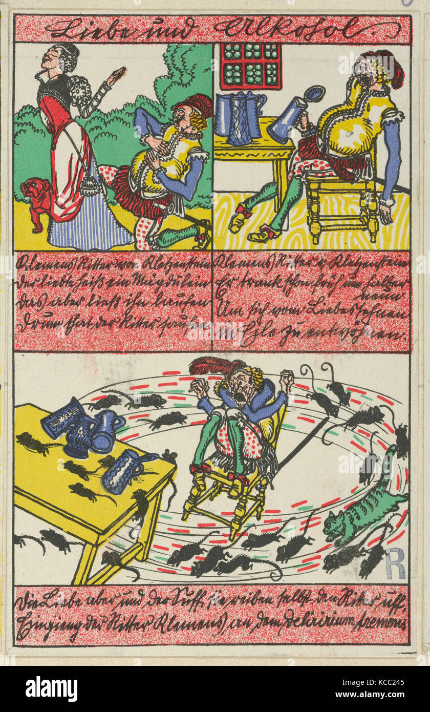 Disegni e Stampe, Stampa, amore e alcol (Liebe und alcol), artista, Publisher Moniz Jung, Wiener Werkstätte, Austriaco Foto Stock
