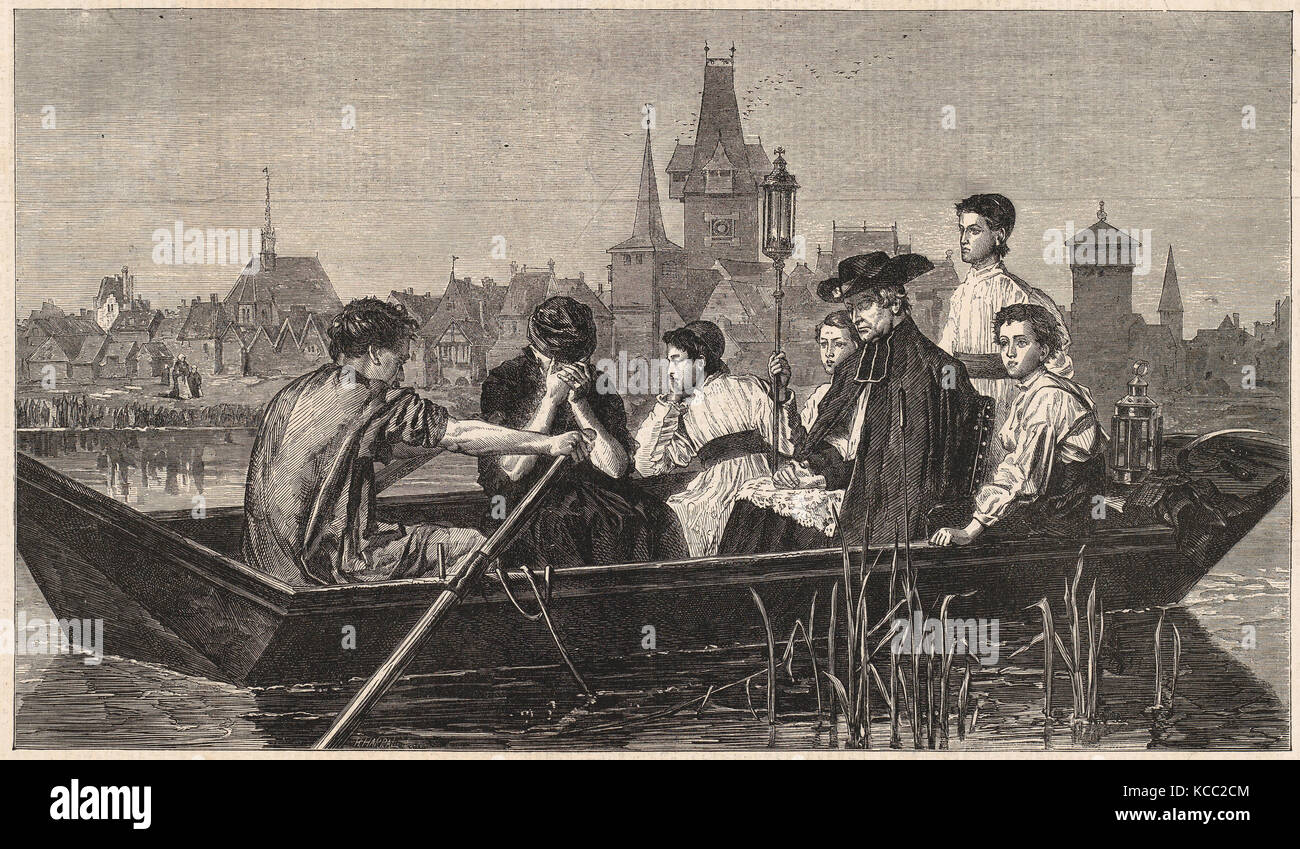 Disegni e Stampe, stampare un malato, dall'Illustrated London News, incisore, artista dopo, Orazio Harral, Matthew James Foto Stock