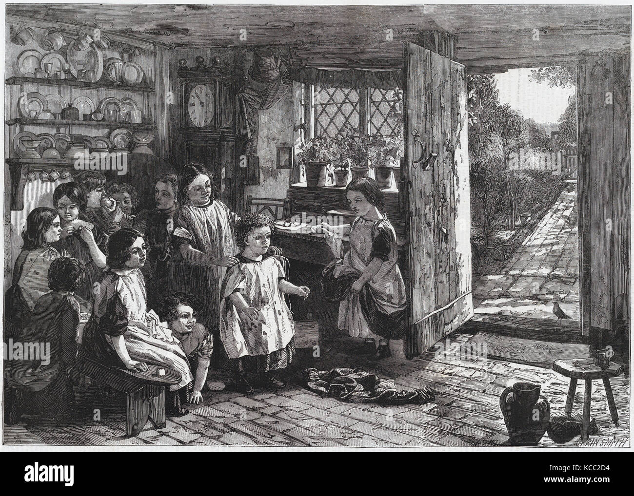 Disegni e stampe, stampa le dame di Assenza, dall'Illustrated London News, artista incisore, dopo, Alfred Rankley Foto Stock