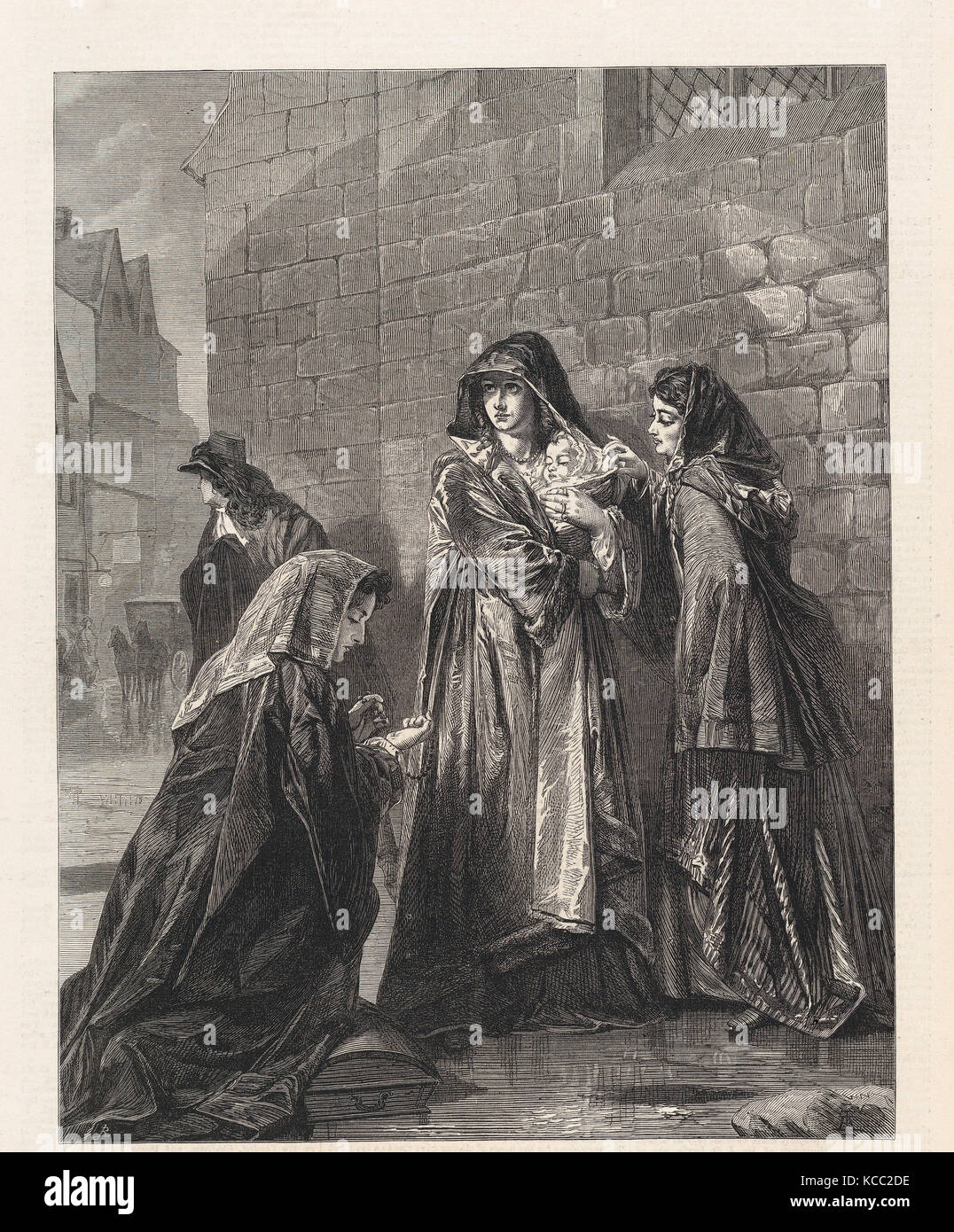 Disegni e Stampe, stampare, il volo della regina di Giacomo II, dal Illustrated London News, Sitter, Maria Modena Foto Stock