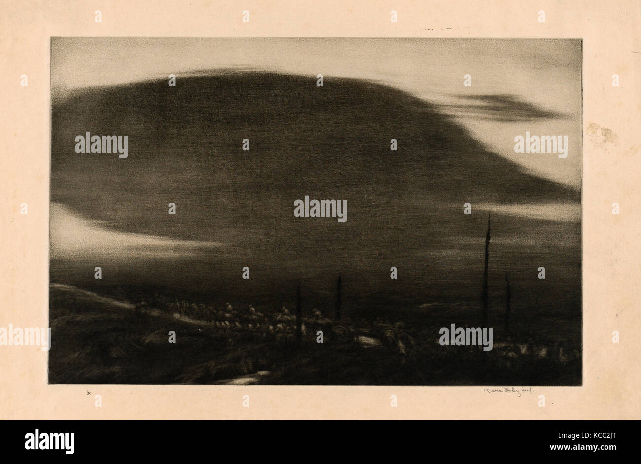 Disegni e Stampe, Stampa, No Man's Land -- San Mihiel Drive, artista, Kerr Eby, americano, Tokyo, Giappone 1889-1946 Norwalk Foto Stock