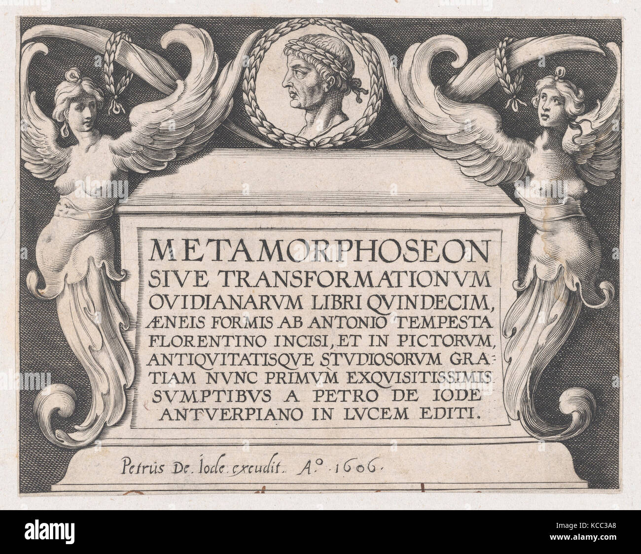 Titlepage di Ovidio 'Metamorphoses', Antonio Tempesta, 1606 Foto Stock