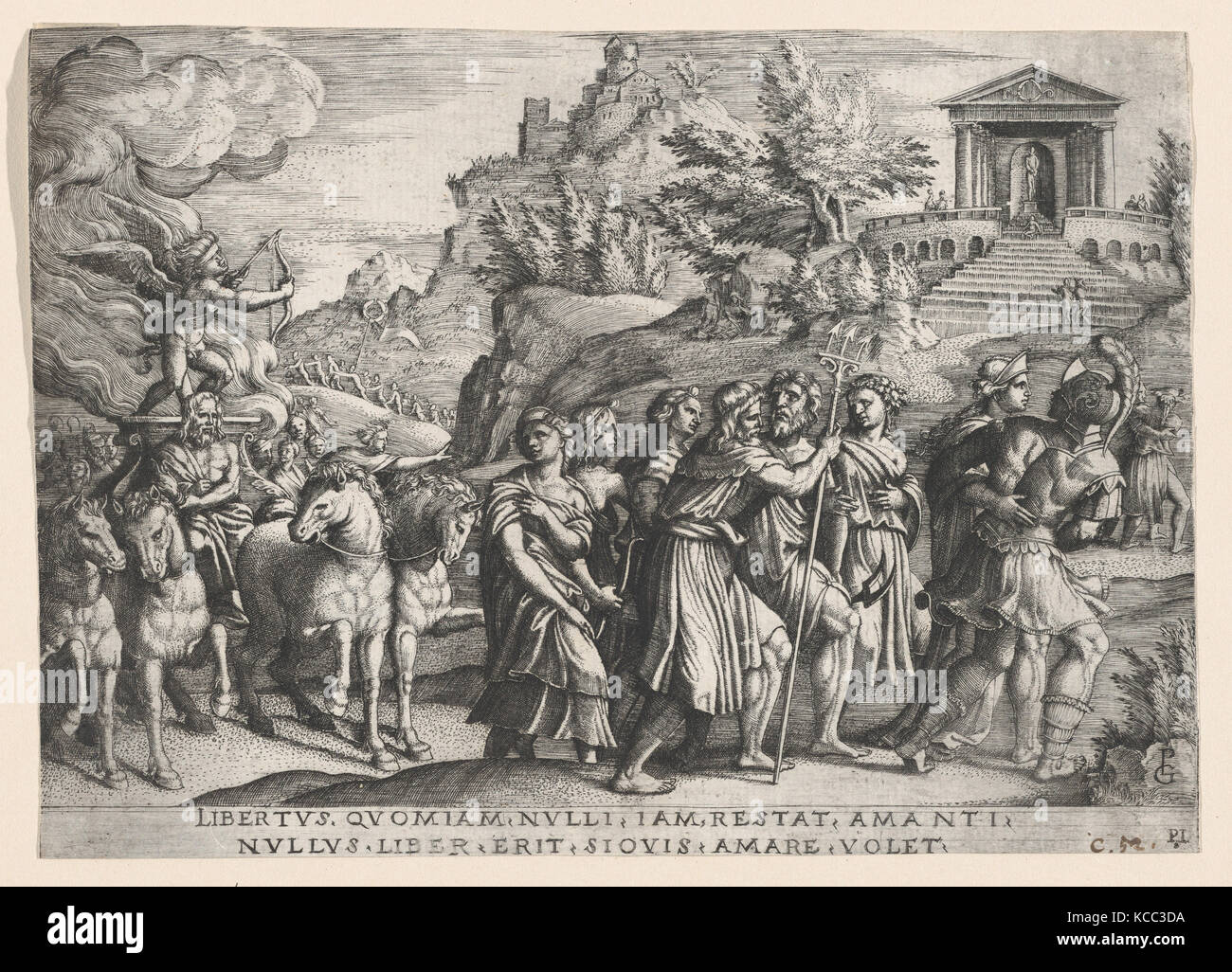 Il trionfo dell'amore, dal trionfo di Petrarca, Georg Pencz Foto Stock