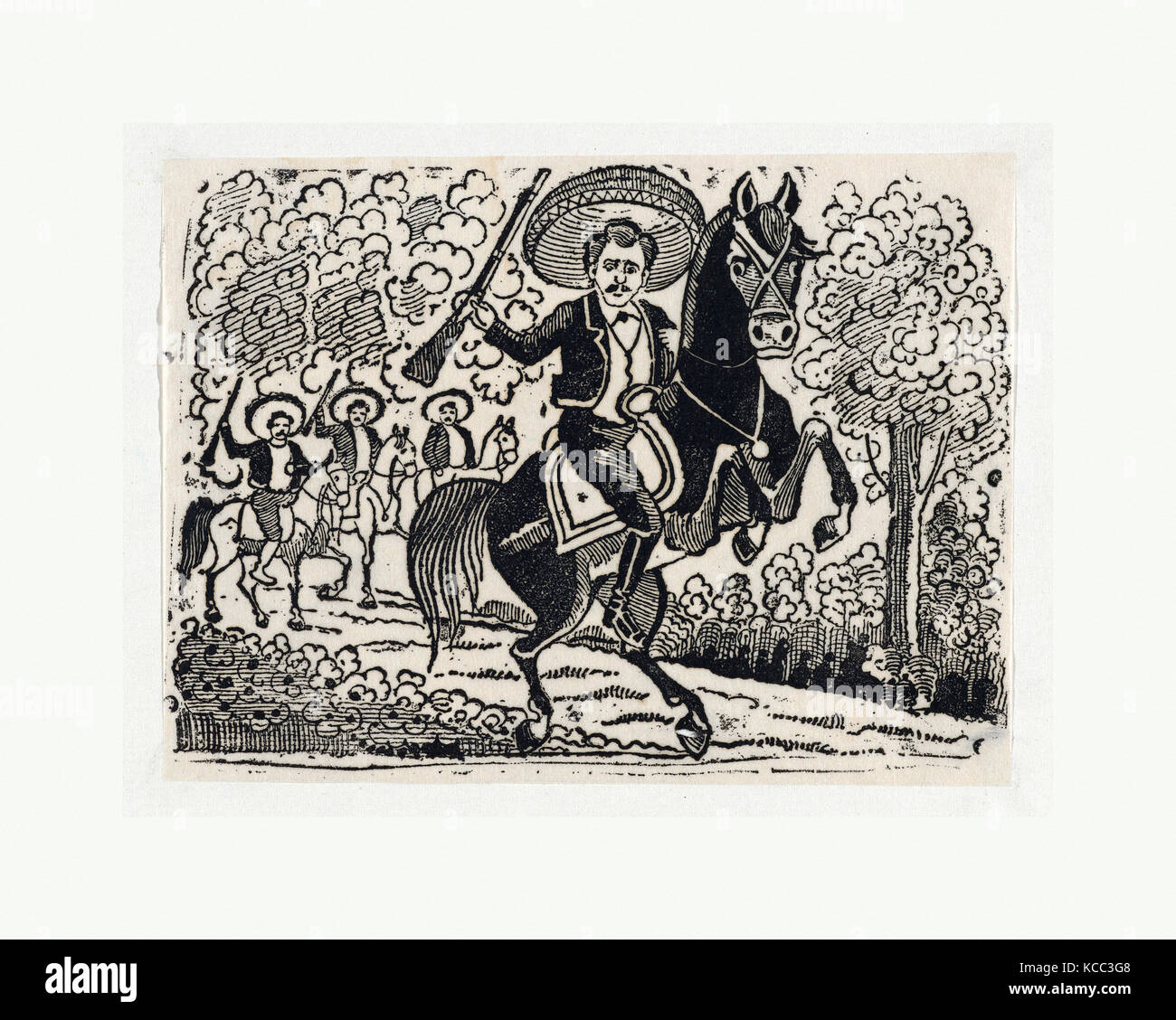 Disegni e Stampe, Stampa, Emiliano Zapata a cavallo, scena dalla rivoluzione messicana, artista José Guadalupe Posada Foto Stock Disegni e Stampe, Stampa, Emiliano Zapata a cavallo, scena dalla rivoluzione messicana, artista José Guadalupe Posada Foto Stock