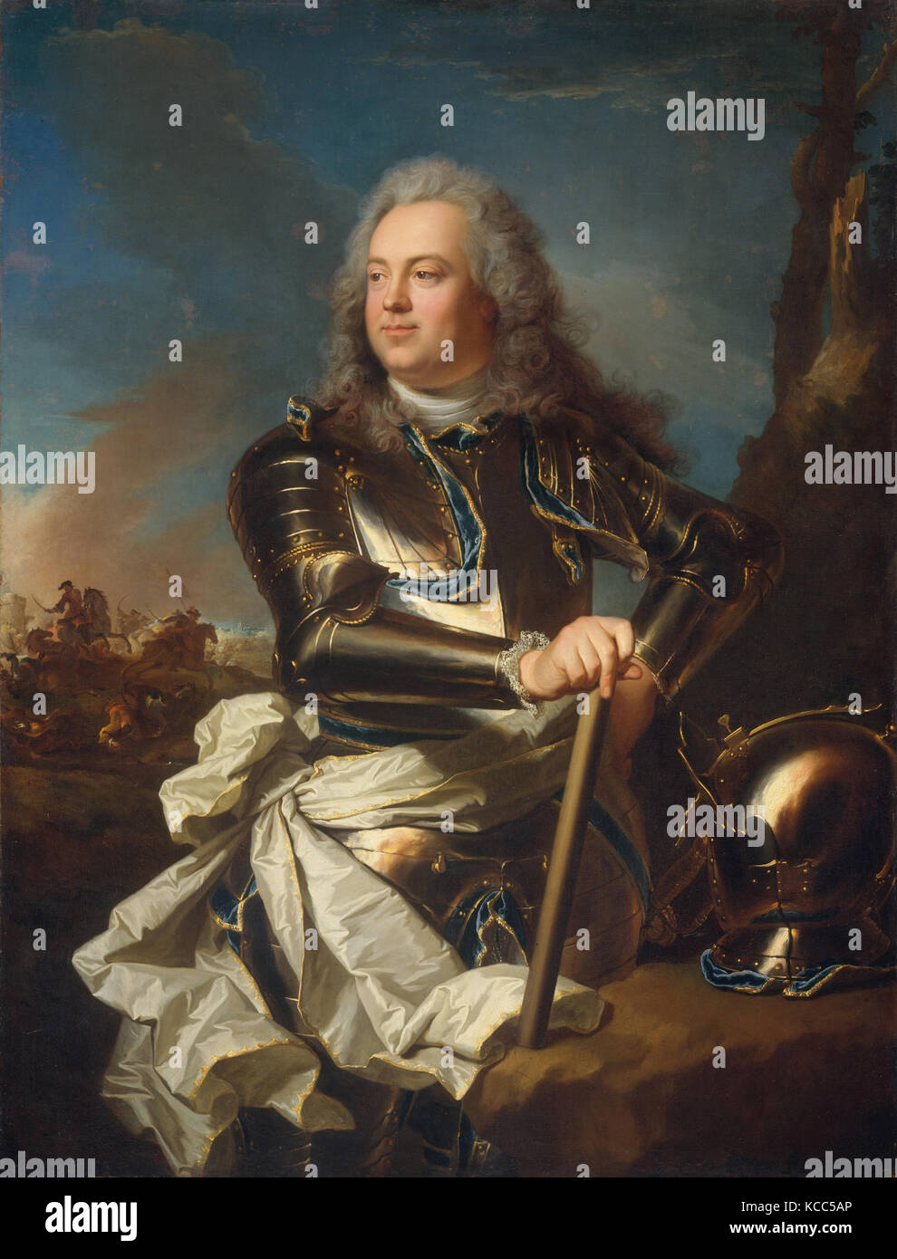 Ritratto di un capo militare, Hyacinthe Rigaud Il duomo, ca. 1710 Foto Stock