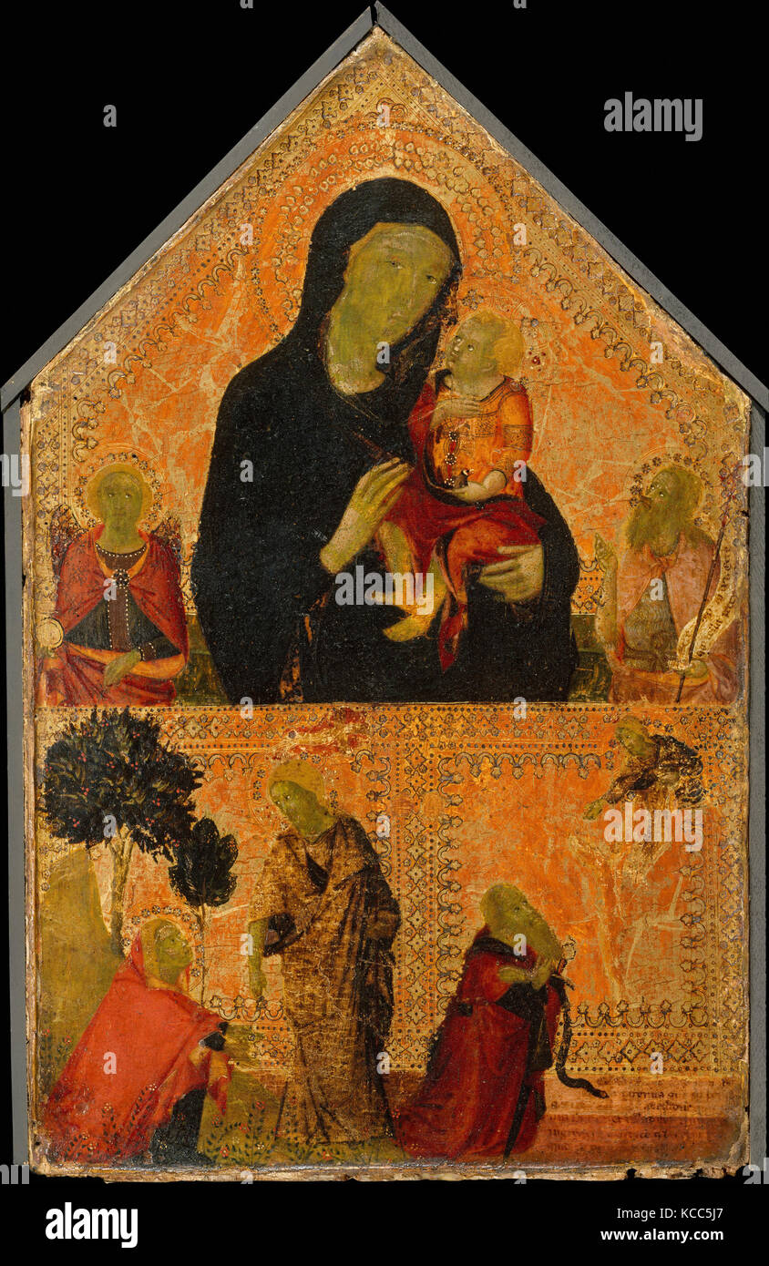 Madonna con il Bambino e i Santi Michele e Giovanni Battista; i Noli Me Tangere; la conversione di san Paolo, italiano Foto Stock
