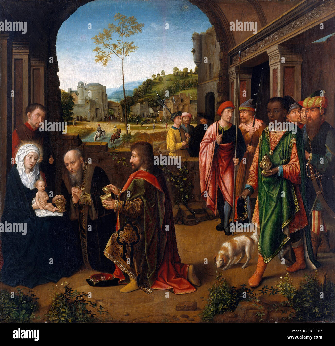 L Adorazione dei Magi, officina di Gerard David, ca. 1520 Foto Stock