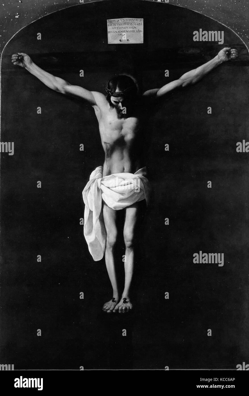 La Crocifissione, officina di Francisco de Zurbarán Foto Stock