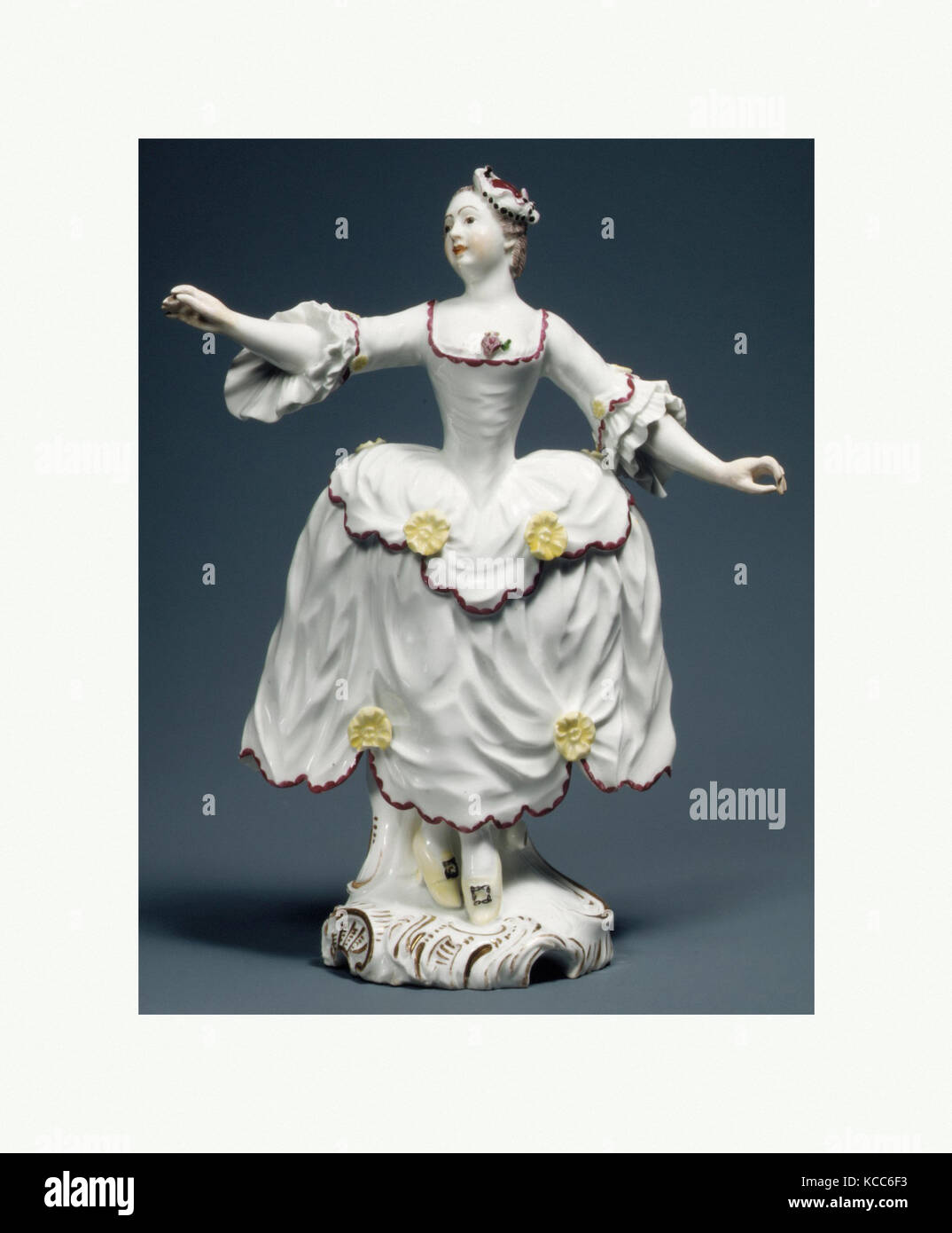 Ballerino (uno di una coppia), sulla base di una incisione di Nicolas de Larmessin, ca. 1758 Foto Stock