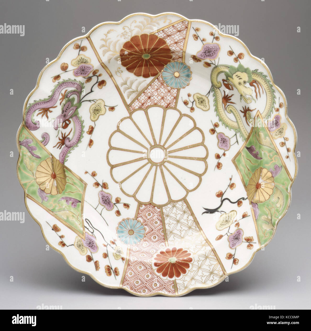 Piastra, 1772-75, britannico, Worcester, Soffice pasta di porcellana, diametro: 8 1/2 in. (21,6 cm), Ceramics-Porcelain Foto Stock