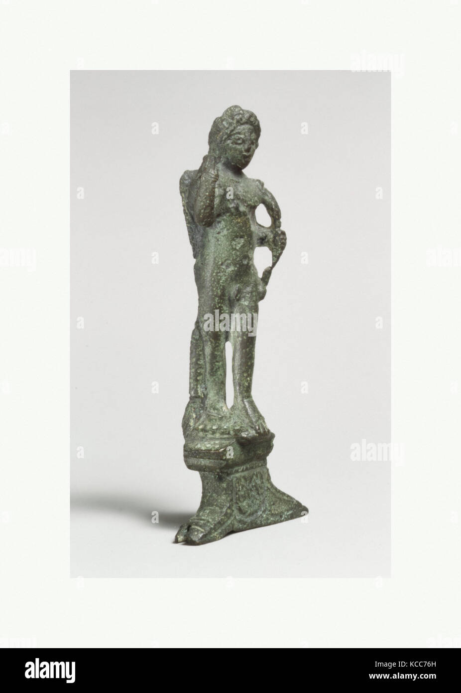 Statuetta di Eros, alato, romana, cipriota, bronzo, 3 13/16a. (9.7Cm), bronzi Foto Stock