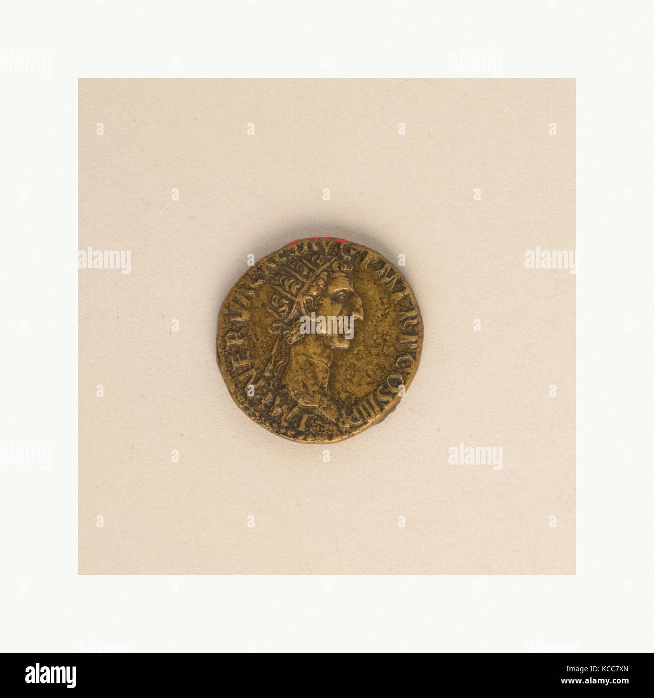 Dupondius in bronzo di Nerva, inizio imperiale, A.D. 97, Romano, bronzo, 11,6 g (11,6 g), monete, IMP.NERVA CAES.AVG.P.M.TR.P.COS III.P.P Foto Stock