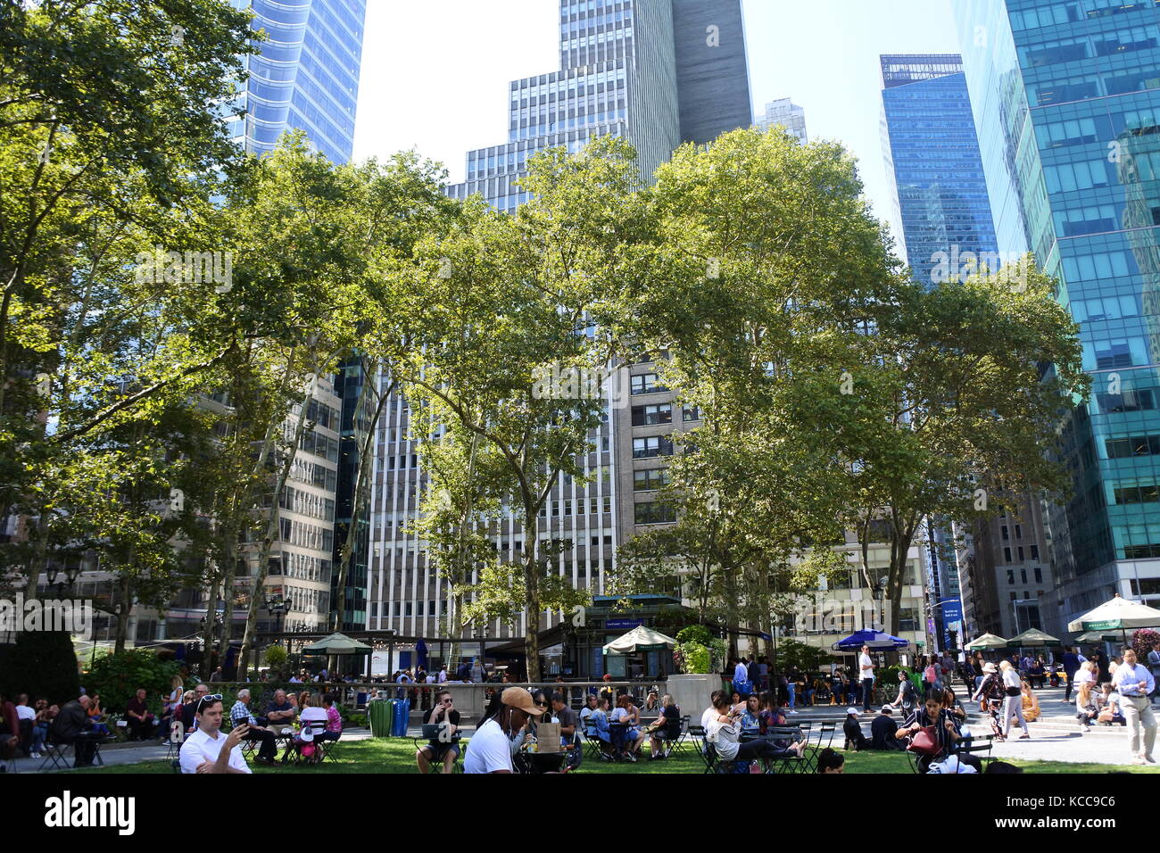 Bryant Park, Manhattan, new york il 9/11/2017 Foto Stock