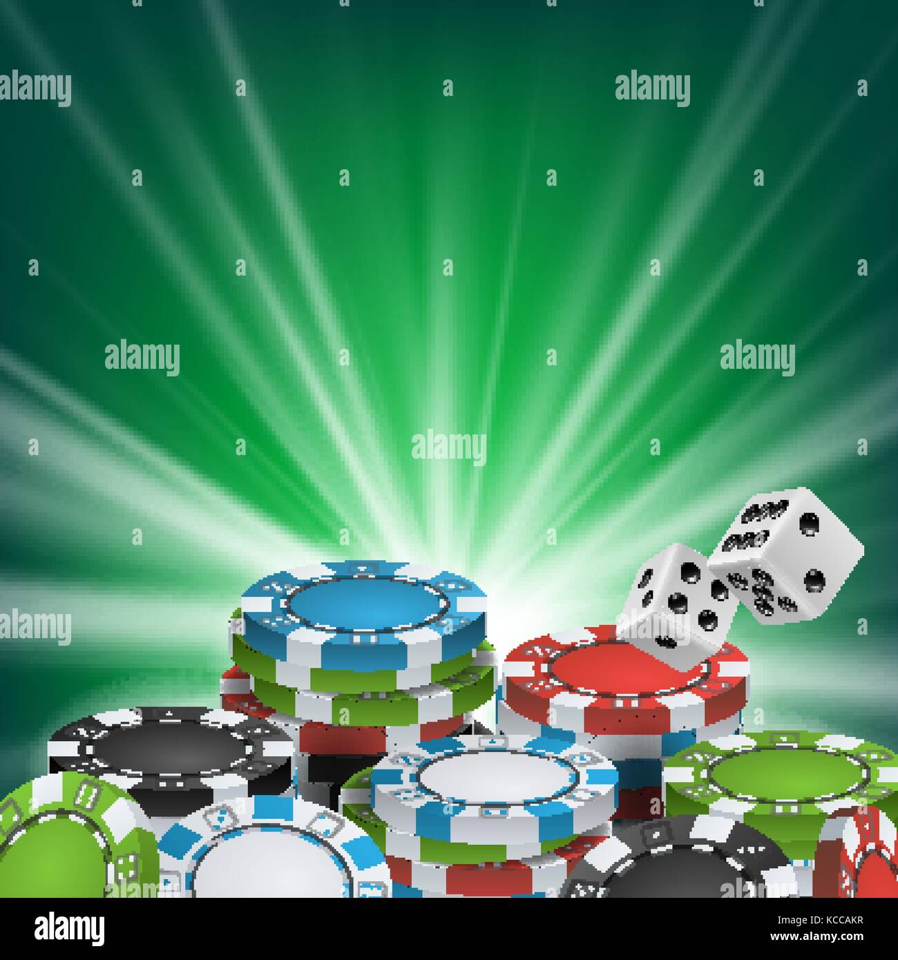 Poker vettore poster. online poker gambling casino billboard segno. jackpot concetto di pubblicità illustrazione. Illustrazione Vettoriale
