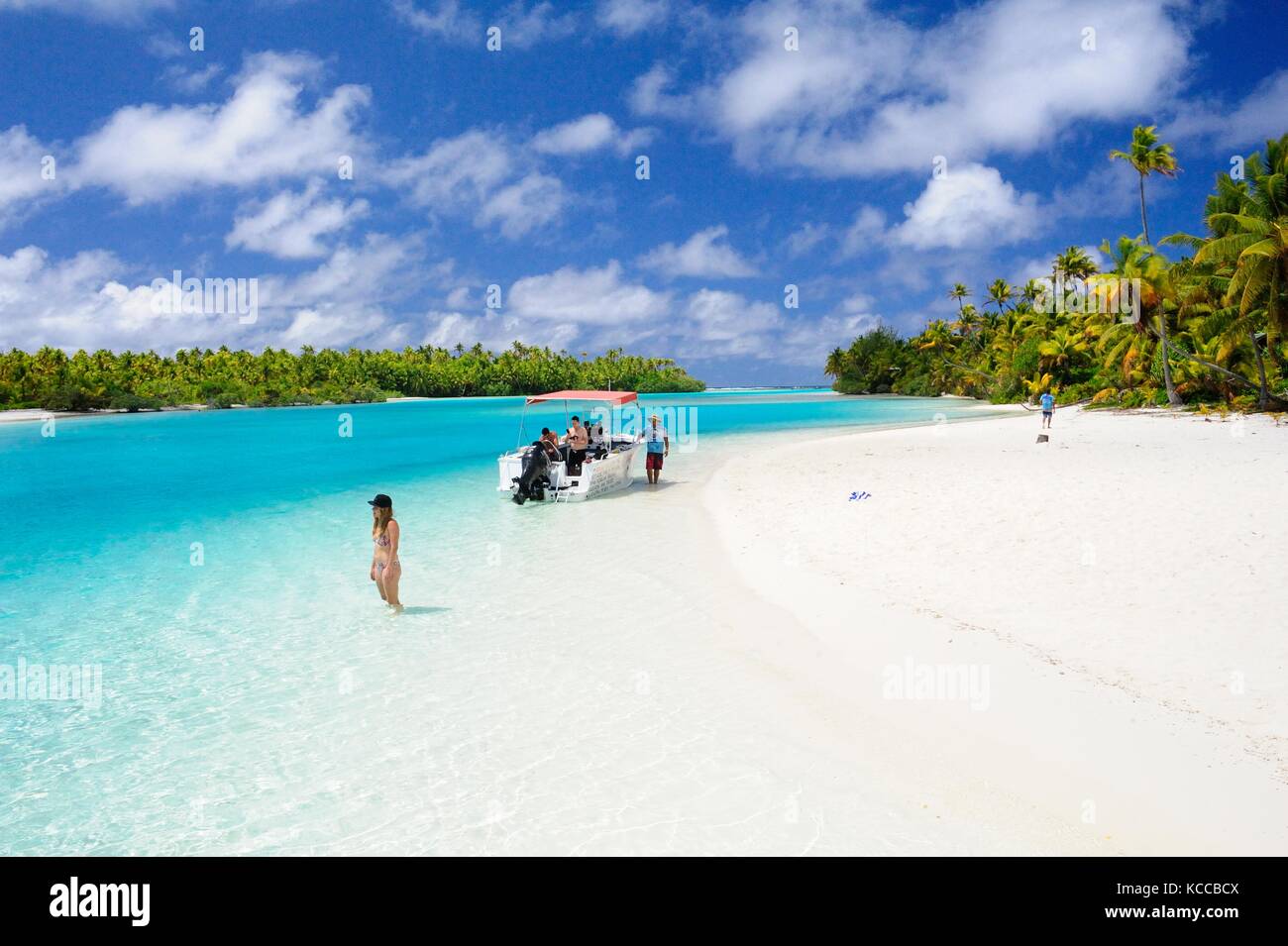 Un piede di Aitutaki Island Foto Stock