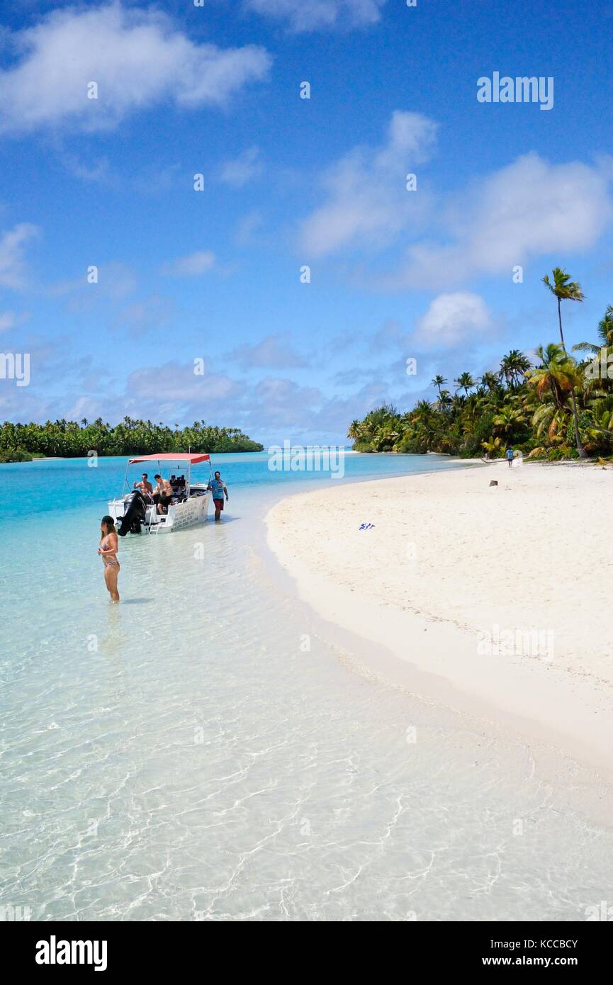 Un piede di Aitutaki Island Foto Stock