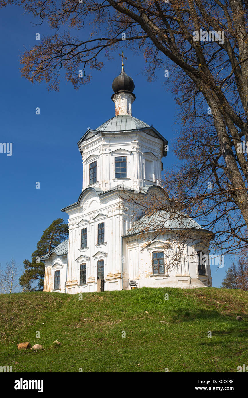 Chiesa di esaltazione della croce, nilov hermitage, Russia Foto Stock