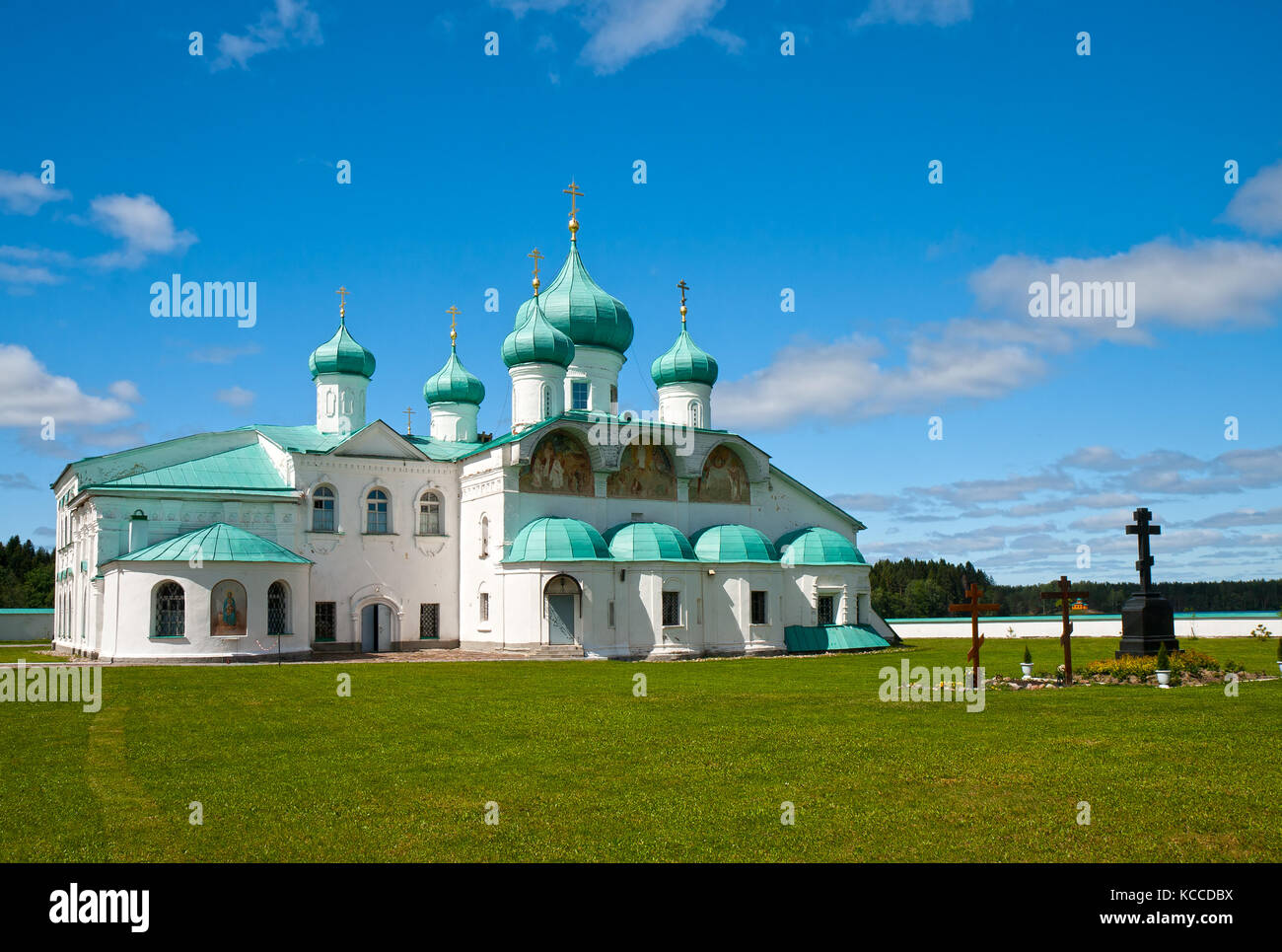Chiesa russo-ortodossa Alexander-svirsky monastero, Russia Foto Stock