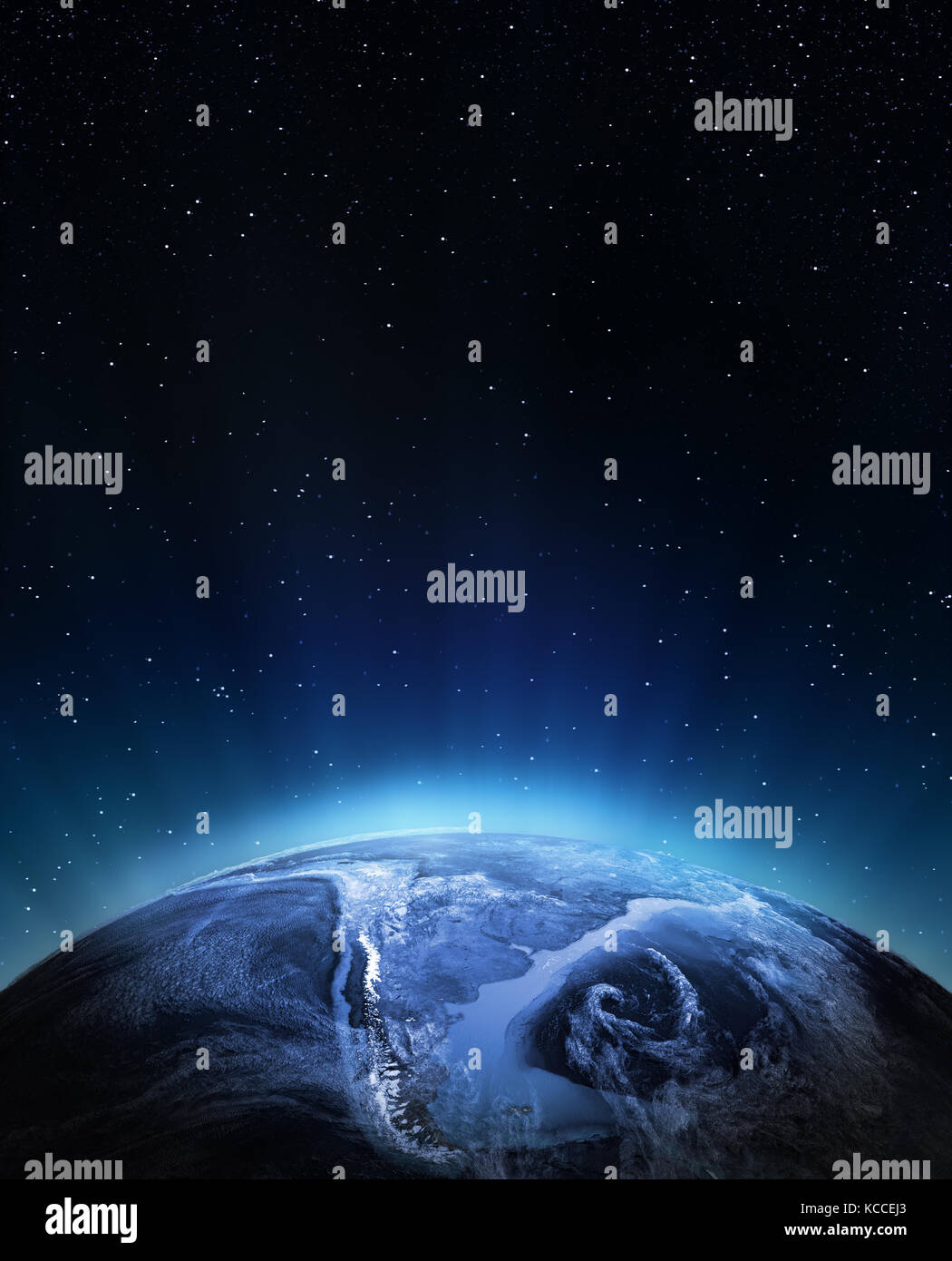 Sud America 3d rendering planet Foto Stock